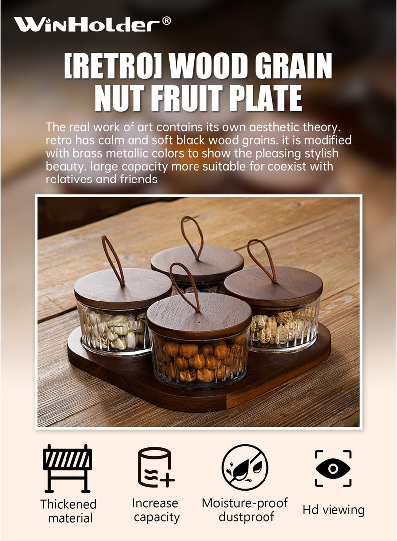 WinHolder Wood Grain Fruit Plate – Versatile Serving Tray for Dried Fruits, Nuts, Candy, Cookies, Chips, and Party Snacks - Image 5